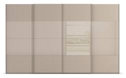 Goossens kledingkast finca combi glans mat glas bruin hoogwaardig meubelplaat - 8244434-{merk}-finca-combi-sts-bruin-schuifdeuren-01